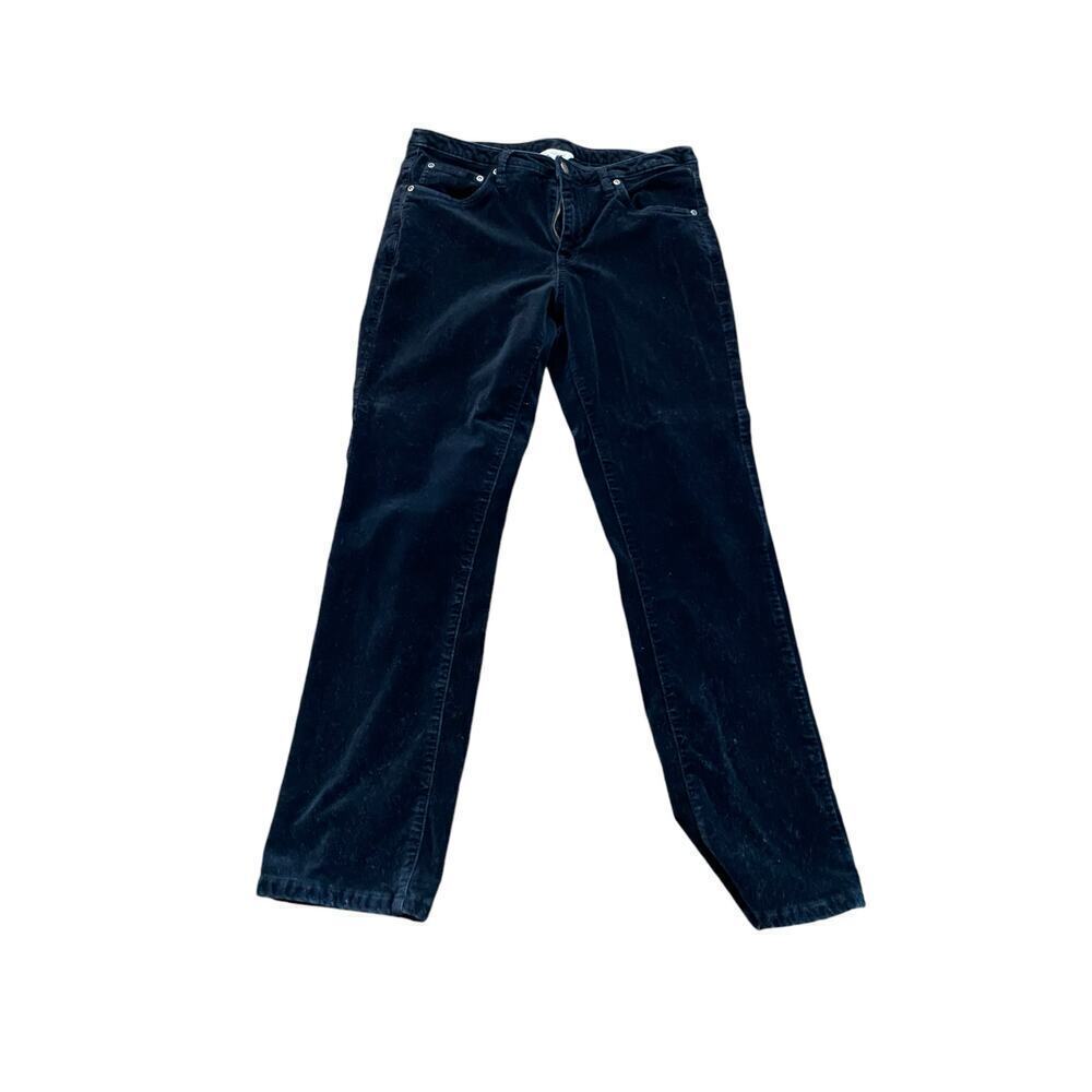 Sundance Black Velvet Velour Skinny Slim Leg Jeans Size 10